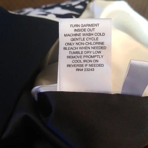 New York & Co Strapless Black White Floral Color Block Party Dress Size 10 NWT - Picture 7 of 8